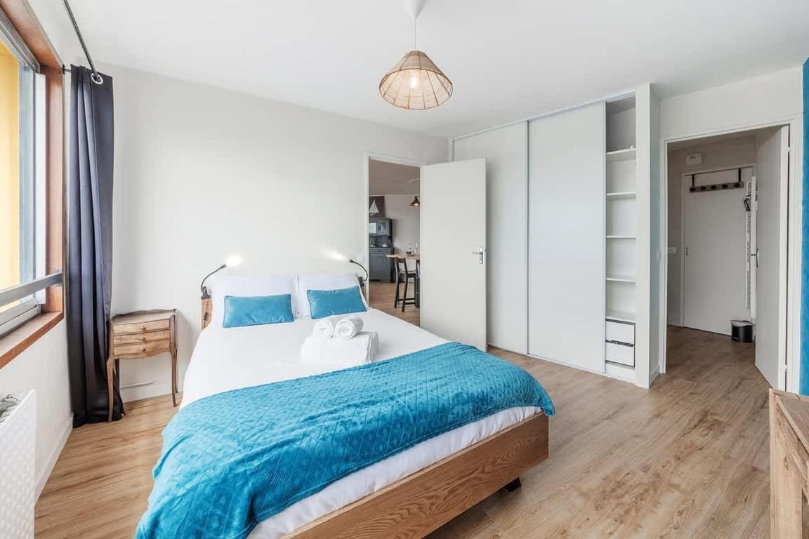 Bellevue, Appartement T2, Terrasse & Parking Rennes Eksteriør bilde